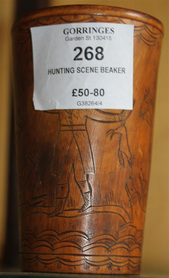 Hunting scene beaker